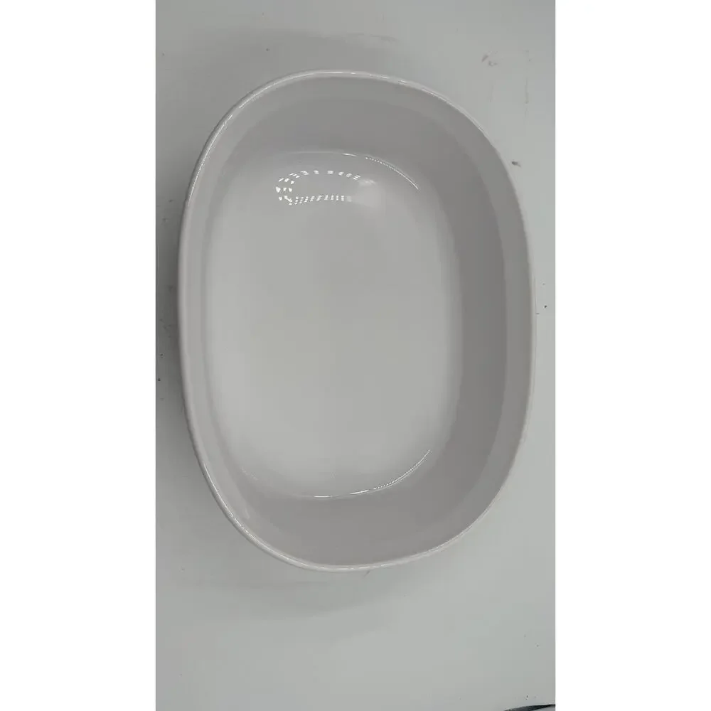 Corning Ware French White F-2-B Oval Casserole Dish with Lid 3 Qt. 2.8 Liter